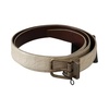 Luxury Beige Gold Leather Belt