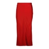 Red Midi Straight Skirt