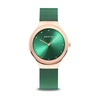 Classic Slim Design Green Milanaise Watch