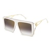Ivory/Gold Mirrored Sunglasses