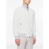 Light Grey Bomber Jacket with Ribbed Hem