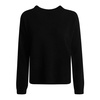 Black Knitted Crew Neck Sweatshirt
