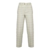 Cotton blend straight leg pants