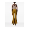 Green Viscose Flared Godet Trousers