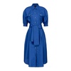 Cotton poplin shirt dress with sash