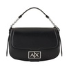 Black Shoulder Bag with Metal Logo