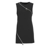 Black Sleeveless Dress with Asymmetric Zip