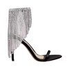 Crystal Draped Satin Sandals