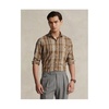 Brown Checkered Long-Sleeve Shirt