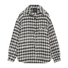 Smart Tweed Jacket with Collar and Chest Pocket