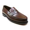 Brown Calfskin Loafer with Penny Strap