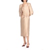 Ivory Dress with Straight Neckline