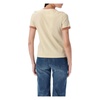 Beige Blossom T-Shirt with Logo Print