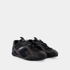 Black Leather Sneakers - Round Toe