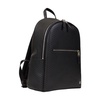Black Plain Rucksack with Zip Pockets