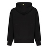 Black Hooded Cotton Sweatshirt with Smile Print