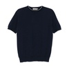 Navy Striped Fine Knit T-shirt