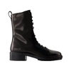 Black Leather Ankle Boots