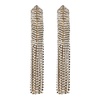 Golden Crystal Fringe Butterfly Clasp Earrings
