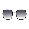Black Square Metal Sunglasses with Gradient Lenses