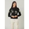 Zippered Sweatshirt with Emblem Patches