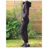 Hooded Jumpsuit in Cotton Elastane