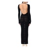 Black Sheer Knit Long Dress