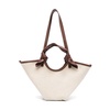 Leather Brown Bags with Tie-Top Fastening