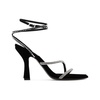 Velvet heeled sandals