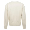 Embroidered logo cotton and wool cardigan