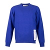 Blue Crew Neck Wool Cashmere Sweater