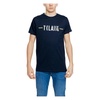 Blue Printed Cotton T-shirt