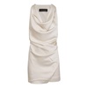 White Polyester Dress with Hood