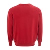 Red Cotton Sweater Round Neck Long Sleeves