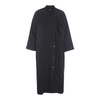Elegant Black Dress with Vertical Ruffle