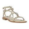 Beige Leather Bow Sandals