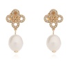 Kira Clover Pearl Drop Earring