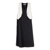 Long linen and cotton dress with vest