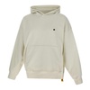 White Cotton Hooded Sweatshirt with Flower Logo