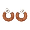 Orange Crystal Sun Earrings Mini