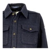 Blue Ribbed Shirt Jacket Long Sleeve