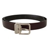 Dolce & Gabbana Brown Patent Leather Silver Metal Buckle Belt