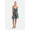 Multicolored Fantasy Dress Thin Straps V-Neck