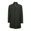 Green Trench Jacket with Removable Collar