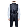 Black Linen-Blend Buttoned Gilet