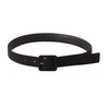 Black Leather Logo Buckle Belt