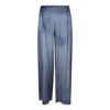 Silk Elastane Trousers Clear Blue