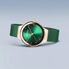 Classic Slim Design Green Milanaise Watch