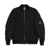 Black Zip Coat with Logo Print