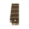 Brown Tartan Wool Scarf